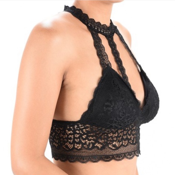High Neck Lace Bralette - Picture 2 of 7